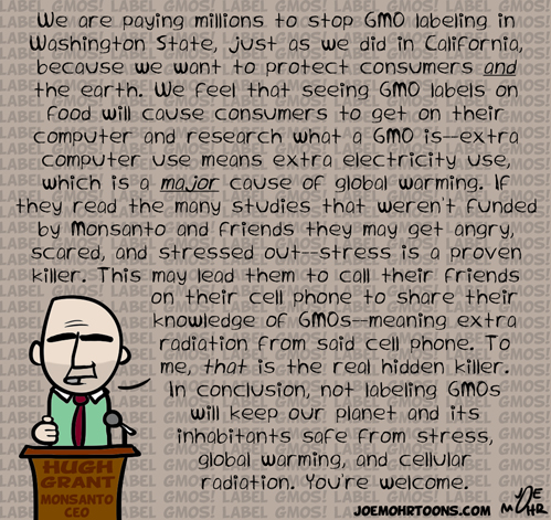 Monsanto's reasons for fighting GMO labeling? It Loves You.