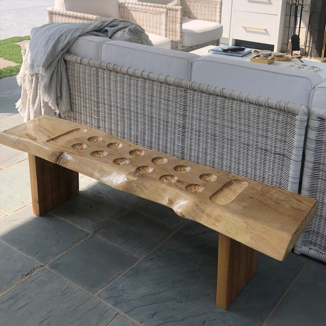 Live edge maple mancala